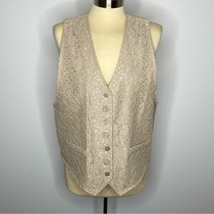 Pierre Cardin Cream Lace Linen Vest